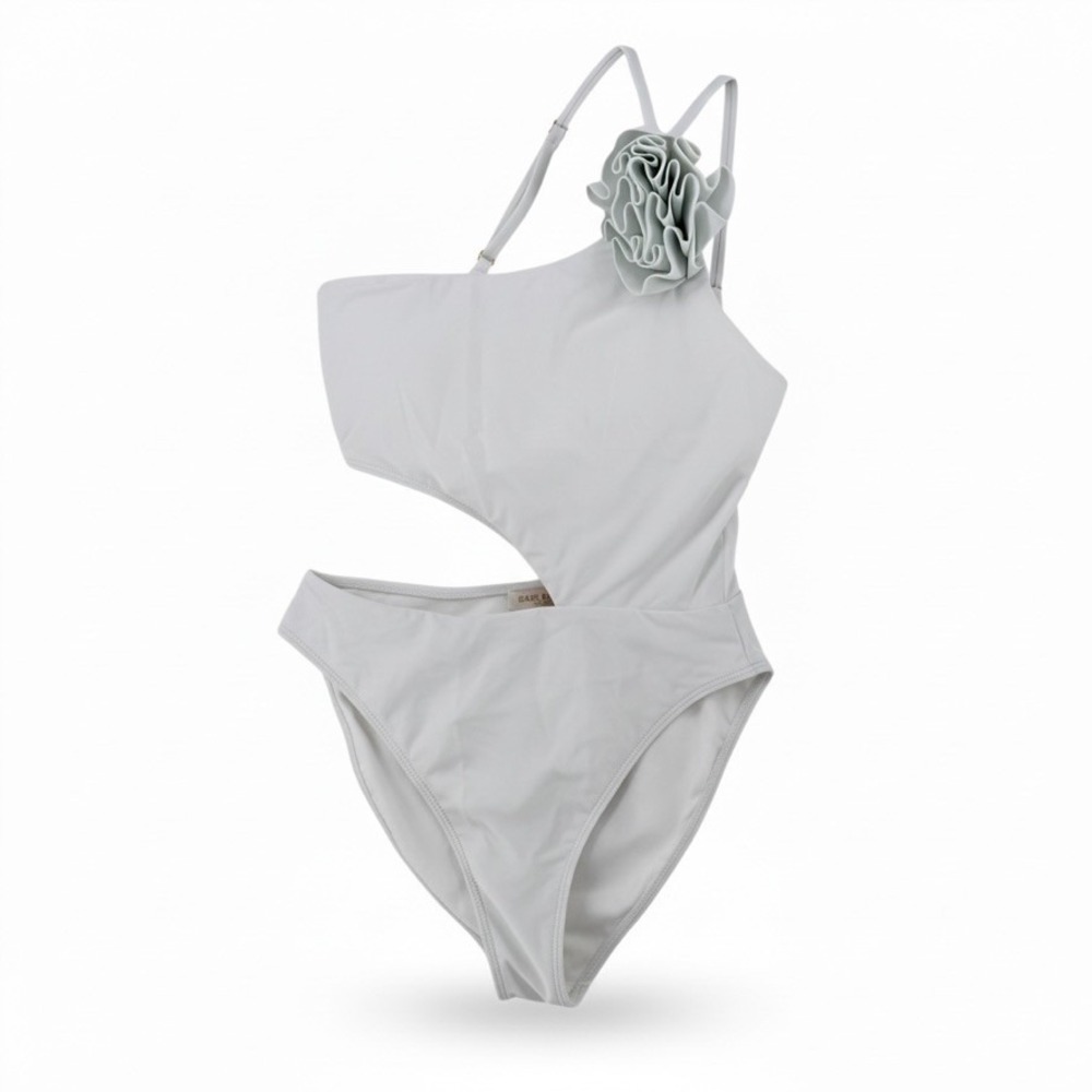 Ramy Brook Nyomi One Piece Swimsuit White Designer Sz M